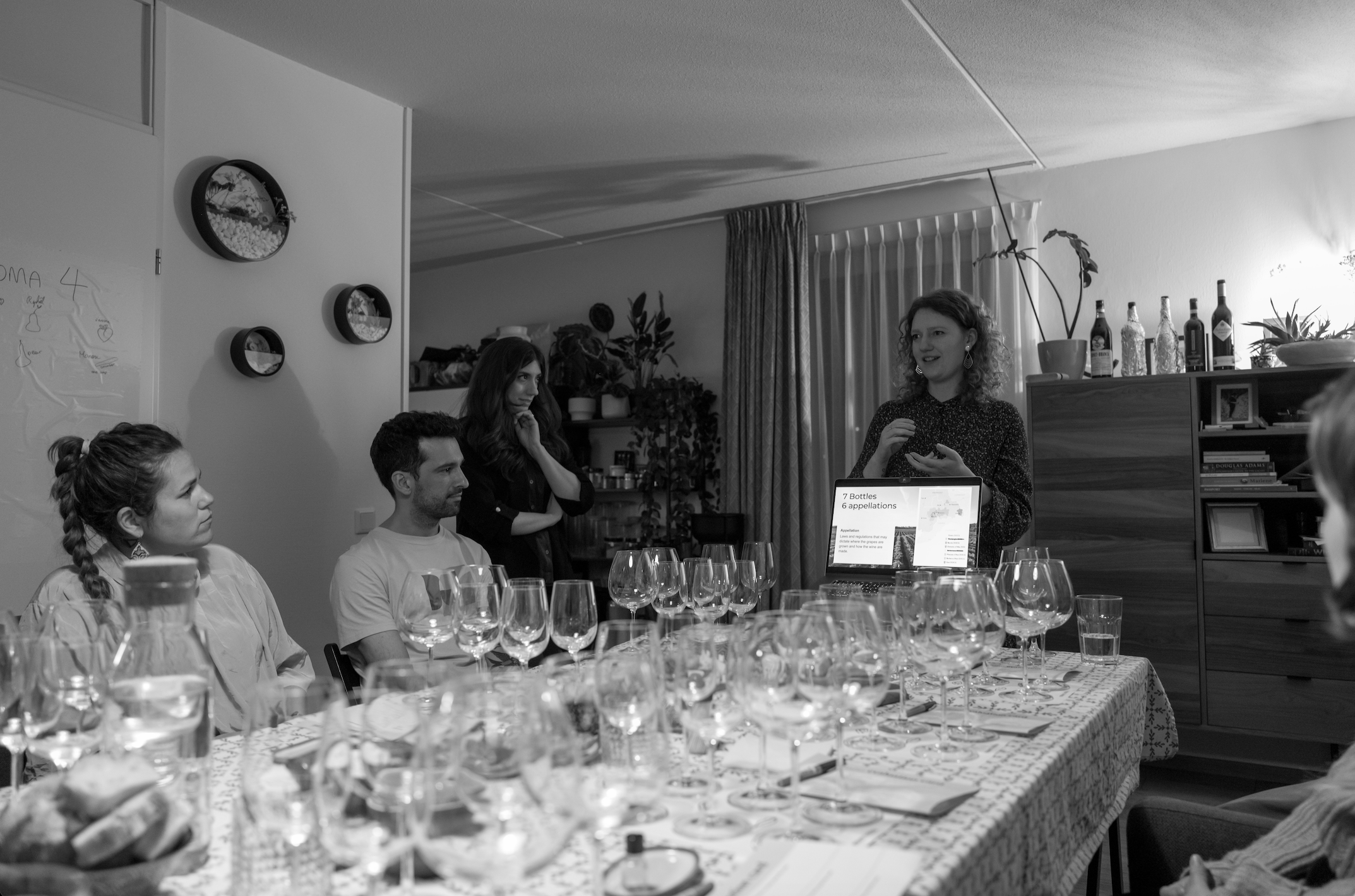 Vaiva hosting a wine tasting event