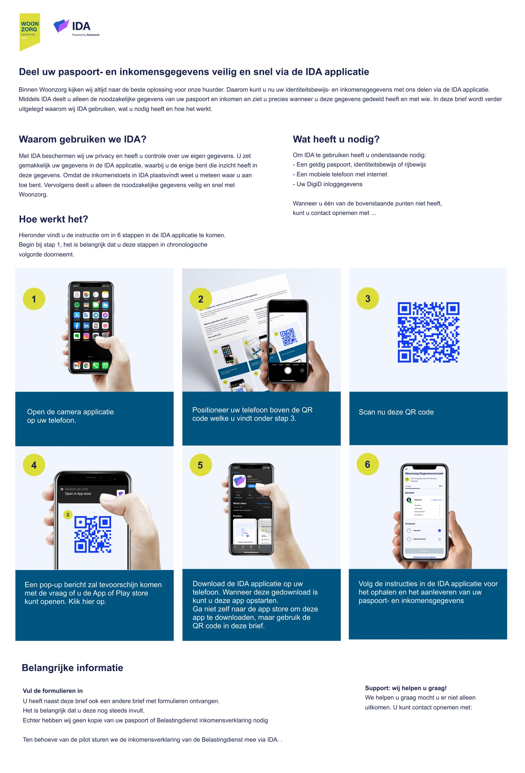 IDA app introduction page