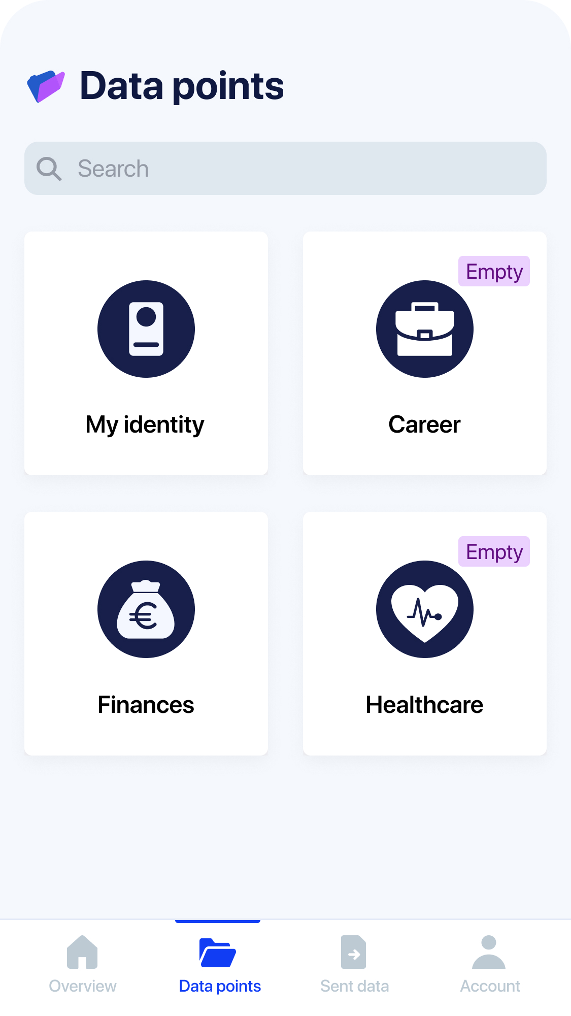 Data points tab