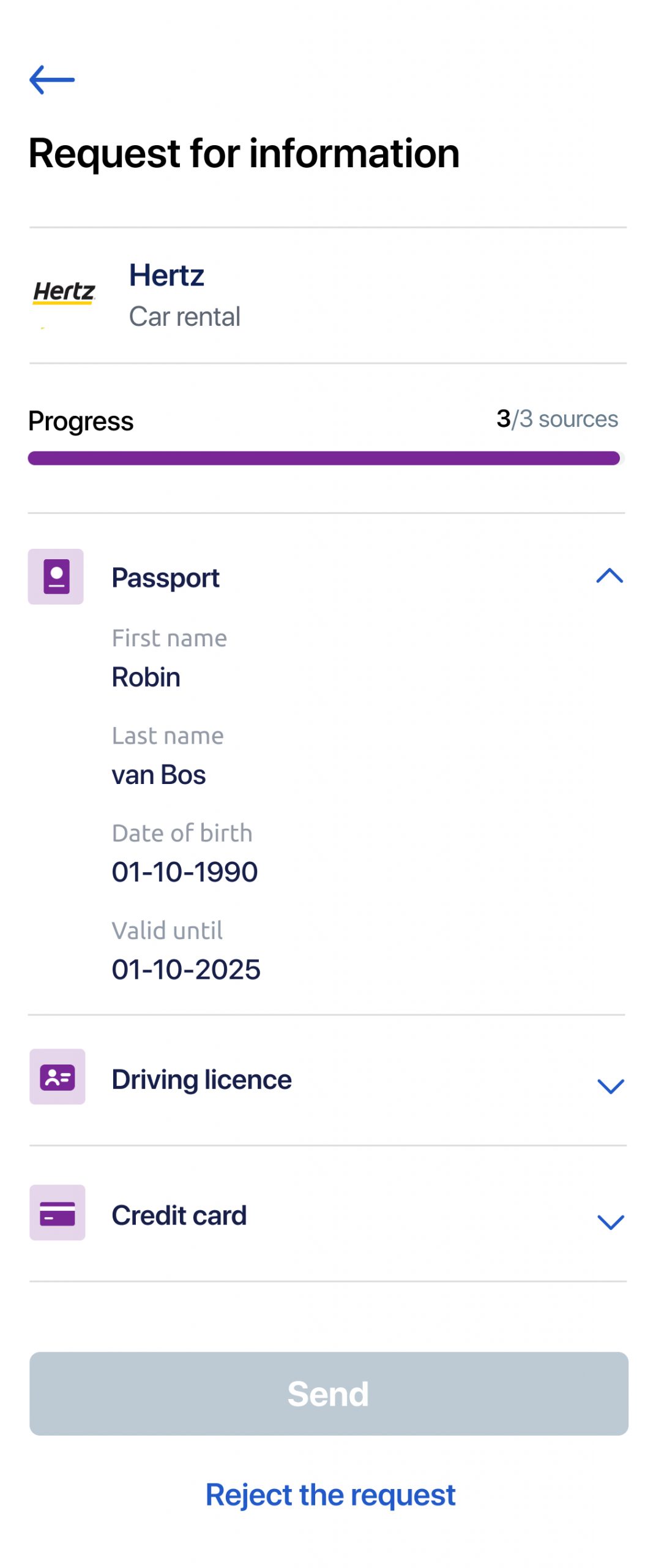 BPD data request